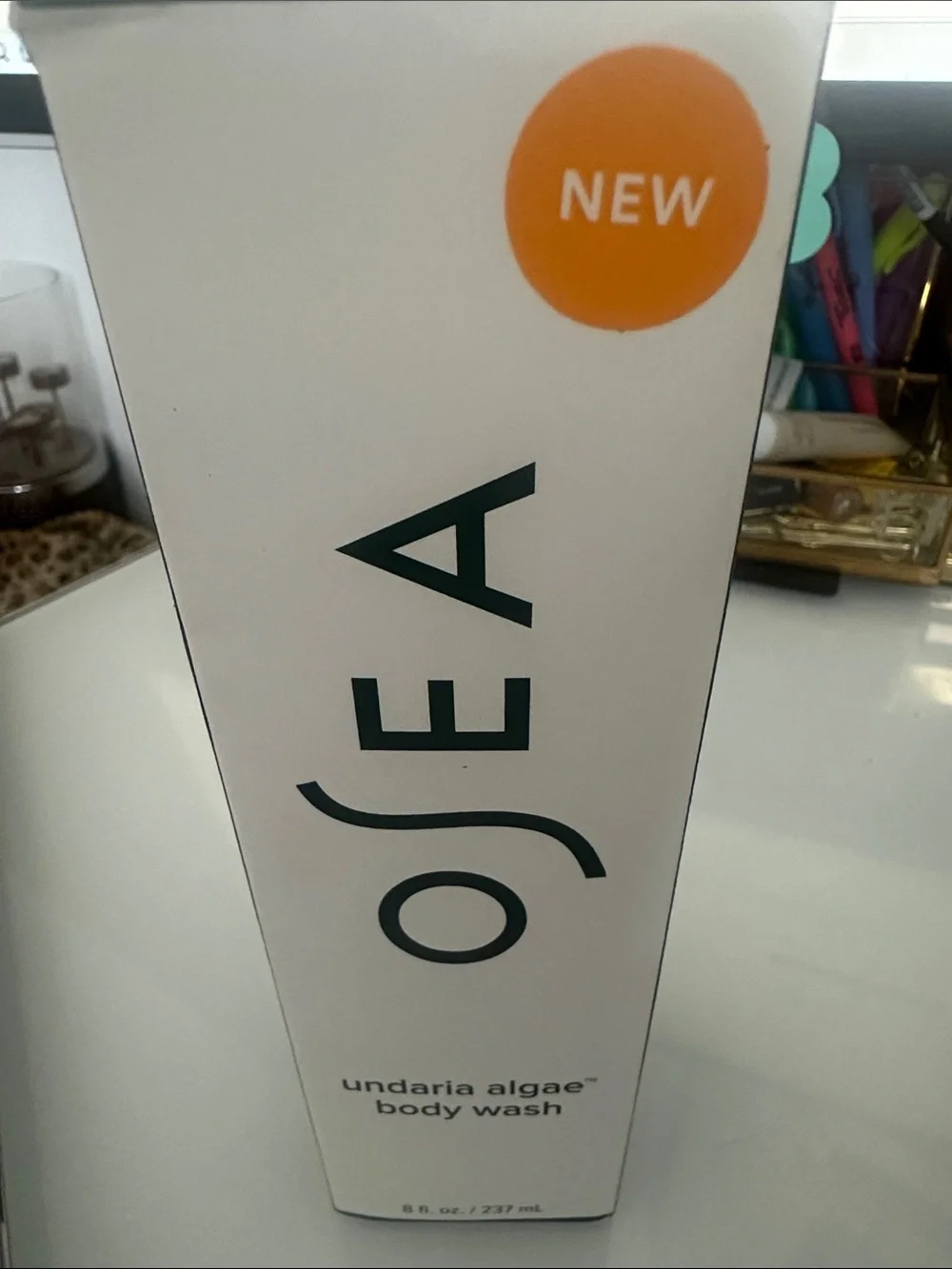 Sea Body Wash in White with Orange Accent